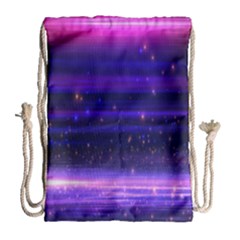 Space Planet Pink Blue Purple Drawstring Bag (large) by Alisyart