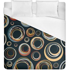 Seamless Cubes Texture Circle Black Orange Red Color Rainbow Duvet Cover (king Size) by Alisyart