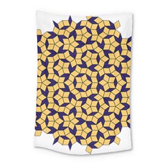 Star Orange Blue Small Tapestry