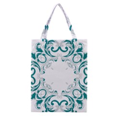 Vintage Floral Style Frame Classic Tote Bag by Alisyart