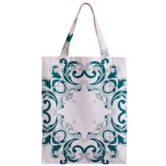 Vintage Floral Style Frame Zipper Classic Tote Bag by Alisyart