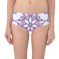 Frame Flower Star Purple Mid-waist Bikini Bottoms by Alisyart