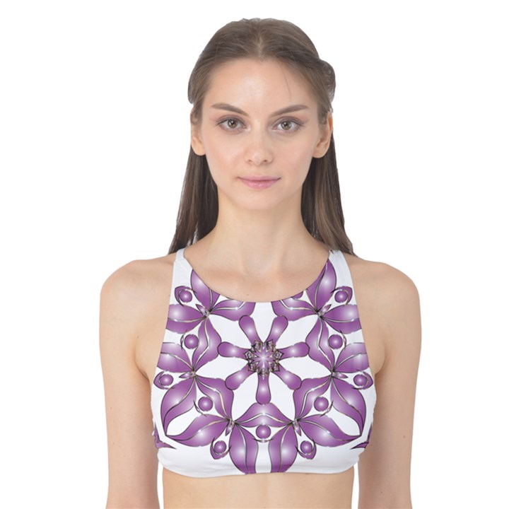 Frame Flower Star Purple Tank Bikini Top