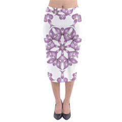 Frame Flower Star Purple Midi Pencil Skirt by Alisyart