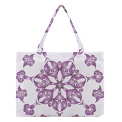 Frame Flower Star Purple Medium Tote Bag