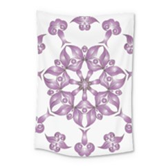 Frame Flower Star Purple Small Tapestry by Alisyart