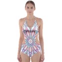 Frame Star Rainbow Love Heart Gold Purple Blue Cut-Out One Piece Swimsuit View1