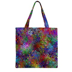 Glass Rainbow Color Zipper Grocery Tote Bag by Alisyart