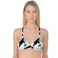 Whale Mum Baby Jump Reversible Tri Bikini Top by Alisyart