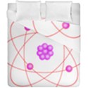 Atom Physical Chemistry Line Red Purple Space Duvet Cover Double Side (California King Size) View1