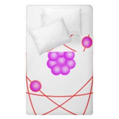 Atom Physical Chemistry Line Red Purple Space Duvet Cover Double Side (single Size) by Alisyart