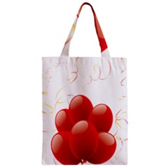 Balloon Partty Red Zipper Classic Tote Bag by Alisyart