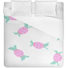 Candy Pink Blue Sweet Duvet Cover (king Size)