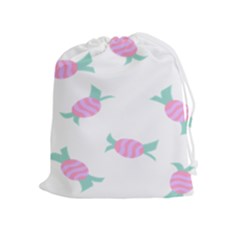 Candy Pink Blue Sweet Drawstring Pouches (extra Large)