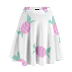 Candy Pink Blue Sweet High Waist Skirt by Alisyart