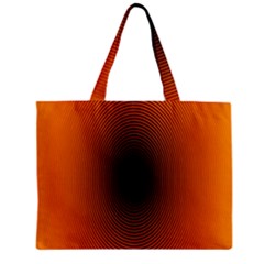 Abstract Circle Hole Black Orange Line Zipper Mini Tote Bag by Alisyart
