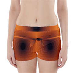 Abstract Circle Hole Black Orange Line Boyleg Bikini Wrap Bottoms by Alisyart
