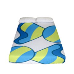 Candy Yellow Blue Fitted Sheet (Full/ Double Size)