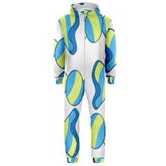 Candy Yellow Blue Hooded Jumpsuit (Men) 