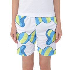 Candy Yellow Blue Women s Basketball Shorts