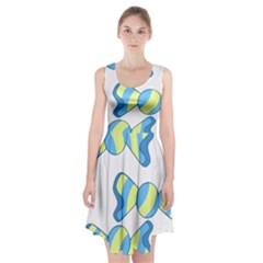 Candy Yellow Blue Racerback Midi Dress by Alisyart