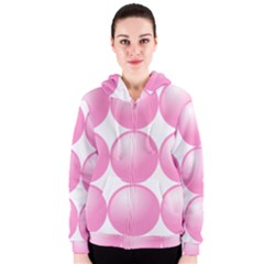 Circle Pink Women s Zipper Hoodie by Alisyart