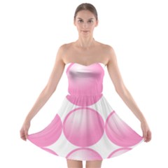 Circle Pink Strapless Bra Top Dress by Alisyart