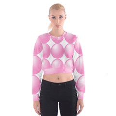 Circle Pink Women s Cropped Sweatshirt