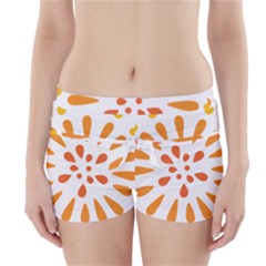 Circle Orange Boyleg Bikini Wrap Bottoms by Alisyart