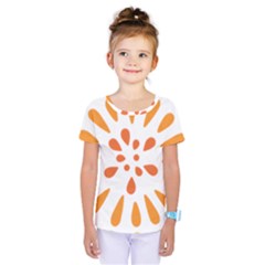 Circle Orange Kids  One Piece Tee