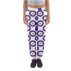 Circle Purple Green White Women s Jogger Sweatpants