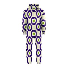 Circle Purple Green White Hooded Jumpsuit (kids) by Alisyart