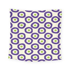 Circle Purple Green White Square Tapestry (small) by Alisyart