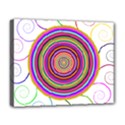 Abstract Spiral Circle Rainbow Color Deluxe Canvas 20  x 16   View1