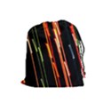 Colorful Diagonal Lights Lines Drawstring Pouches (Large)  View1