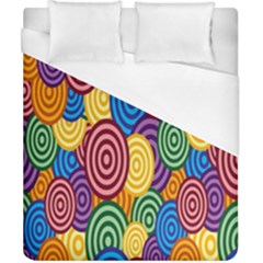 Circles Color Yellow Purple Blu Pink Orange Illusion Duvet Cover (california King Size) by Alisyart