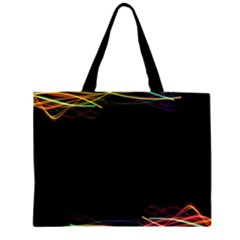 Colorful Light Frame Line Zipper Large Tote Bag by Alisyart