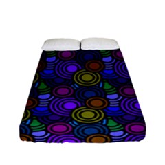 Circles Color Yellow Purple Blu Pink Orange Fitted Sheet (full/ Double Size)