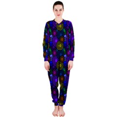 Circles Color Yellow Purple Blu Pink Orange Onepiece Jumpsuit (ladies)  by Alisyart