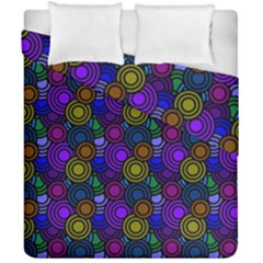 Circles Color Yellow Purple Blu Pink Orange Duvet Cover Double Side (california King Size)