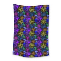 Circles Color Yellow Purple Blu Pink Orange Small Tapestry by Alisyart