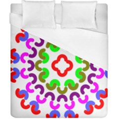 Decoration Red Blue Pink Purple Green Rainbow Duvet Cover (california King Size) by Alisyart