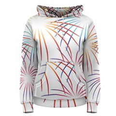 Fireworks Orange Blue Red Pink Purple Women s Pullover Hoodie by Alisyart