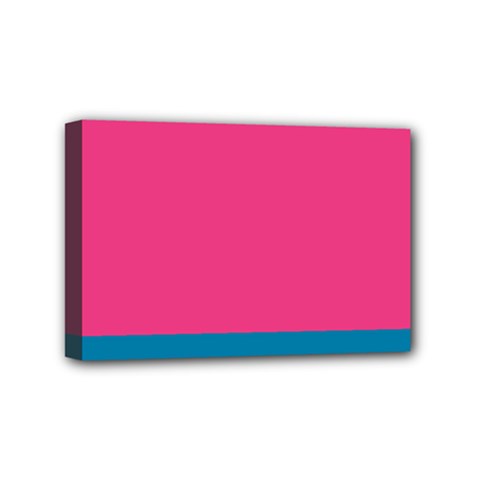 Flag Color Pink Blue Mini Canvas 6  X 4 