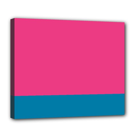 Flag Color Pink Blue Deluxe Canvas 24  X 20   by Alisyart