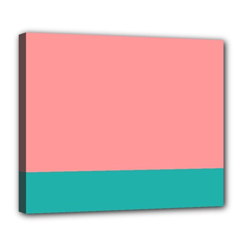 Flag Color Pink Blue Line Deluxe Canvas 24  X 20  