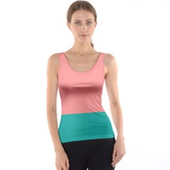 Flag Color Pink Blue Line Tank Top by Alisyart