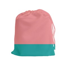 Flag Color Pink Blue Line Drawstring Pouches (extra Large)