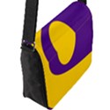 Flag Purple Yellow Circle Flap Messenger Bag (L)  View2