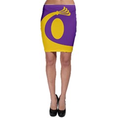 Flag Purple Yellow Circle Bodycon Skirt